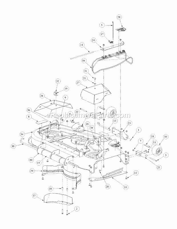 Stamped Deck 48-Inch (May 2004 & Prior) Diagram and Parts List for M48-KHS 53AB5B5M750 Cub Cadet Sprayer